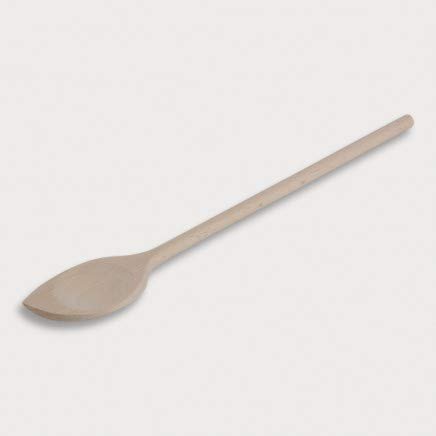 10x HOFMEISTER Wooden Cooking Spoons, 25 cm, Pointed, Untreated Beech