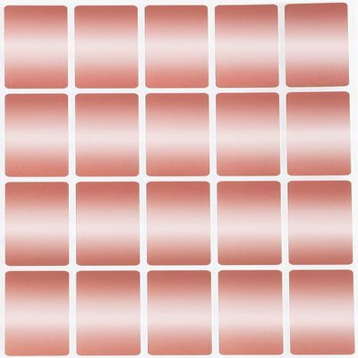 Royal Green Rectangular Rose Gold Stickers 40 mm x 19 mm (1.57 in x 0.75 in), Metallic Envelope Seals, Pack of 100