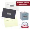 Royal Green Rectangular Rose Gold Stickers 40 mm x 19 mm (1.57 in x 0.75 in), Metallic Envelope Seals, Pack of 100 view 2