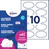 Avery Zweckform L4882-20 Name Badges, Removable, 85 x 50 mm, White, 20 Sheets view 1