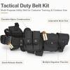 Lsgoodcare Multifunctional Waist Belt for Police, Military & Tactical Use, Black, 10-in-1, 600D Nylon, Adjustable Modular Duty Belt view 2