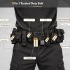 Lsgoodcare Multifunctional Waist Belt for Police, Military & Tactical Use, Black, 10-in-1, 600D Nylon, Adjustable Modular Duty Belt view 4