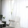E-ROCK Custom-Made White Voile Sheer Curtain Panel with Lead Tape and Gathering Tape, Height 90–295 cm (240 cm H × 250 cm W) view 2