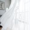 E-ROCK Custom-Made White Voile Sheer Curtain Panel with Lead Tape and Gathering Tape, Height 90–295 cm (240 cm H × 250 cm W) view 4