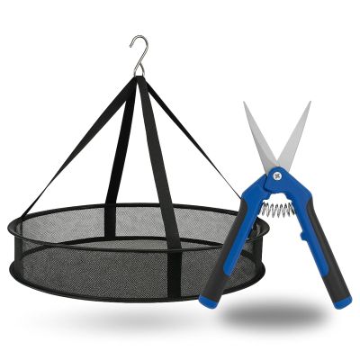 Weedness Grow Harvest Set, 2-Piece Set with Drying Net and Garden Shears
