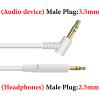 GEEKRIA 2.5 mm to 3.5 mm Replacement Stereo Audio Cable for JBL Headphones, 1.2 m view 3
