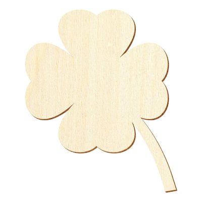 Wooden Clover Lucky Charm, 13 cm, 1 Piece
