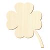 Wooden Clover Lucky Charm, 13 cm, 1 Piece view 1