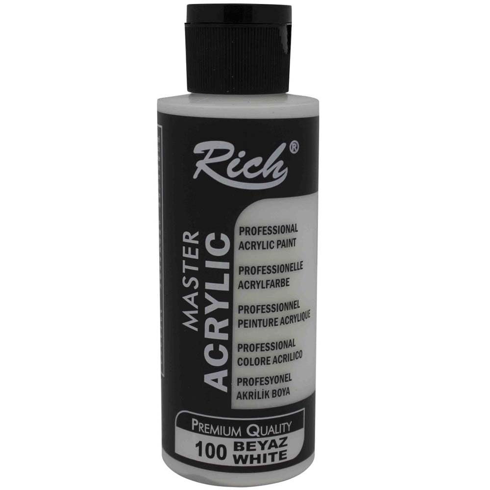 Rich Master Acrylic Paint, 120 ml, White