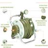 YUESFZ Aluminum Alloy Garden Hose Reel Cart with Storage Rack, Green + 20 m Hose view 4