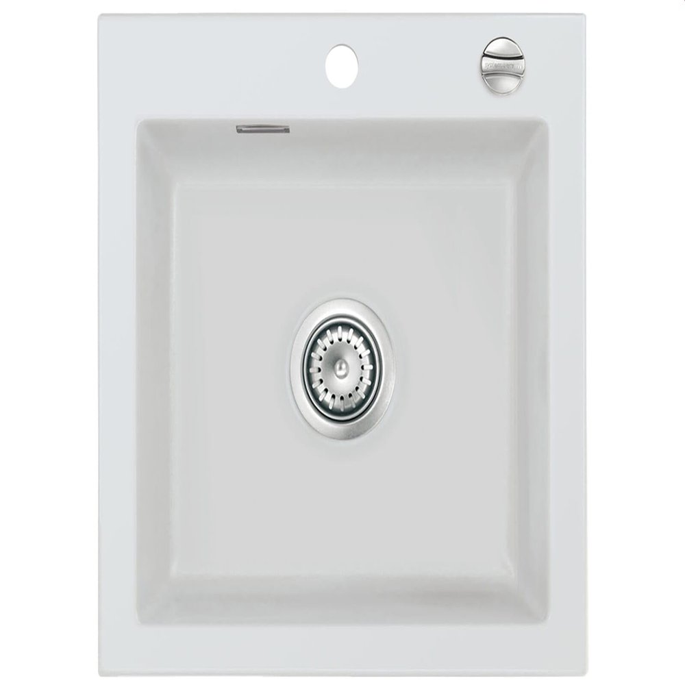 Systemceram Mera 51 Alu Ceramic Sink with Eccentric Drain Control