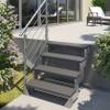 DOLLE Gardentop outdoor staircase, 4 steps, 72–88 cm rise, Trimax anthracite steps 80 cm, aluminum railing view 2