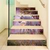 A.Monamour Self-Adhesive Stair Stickers, 3D Fantasy Unicorn Family in Purple Forest, Waterproof Vinyl, 6 Pieces view 3