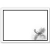 100 Condolence Cards, A6 - Black Mourning Border with Feather, 4.1 x 5.8 in, Printable view 1