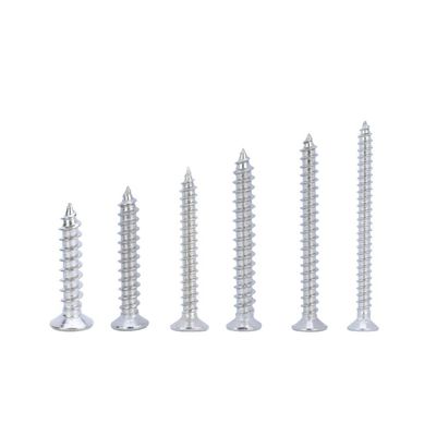 304 Stainless Steel Flat-Head Self-Tapping Phillips Screws, Countersunk, 5 × 60 mm, 500 g (approx. 93 pieces)