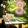 DIWULI XXL Number 3 Birthday Balloon, Pearl Pink view 4