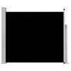 Tidyard Retractable Side Awning with Housing and Support Post, 100 x 300 cm, Black view 1