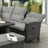 Destiny Santa PONSA DE Luxe Gray Mottled Corner Set with Table, 140 x 80 x 64 cm view 4