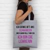 Shirtracer Cotton Tote Bag for Teachers - I Often Think About Skipping School - One Size - Light Gray view 2