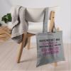 Shirtracer Cotton Tote Bag for Teachers - I Often Think About Skipping School - One Size - Light Gray view 3