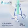 HNNHOME Sealing Strip for Bathtub and Shower Doors, Rubber-Plastic, for 8–10 mm Glass Doors, Curved/Straight, 5–10 mm Gap (Curved) view 4