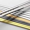 Korean Stainless Steel Chopsticks and Spoon Set, Long Handle, Flat Square Chopsticks and Spoons, Silver, Gold and Black, 3-Piece view 4