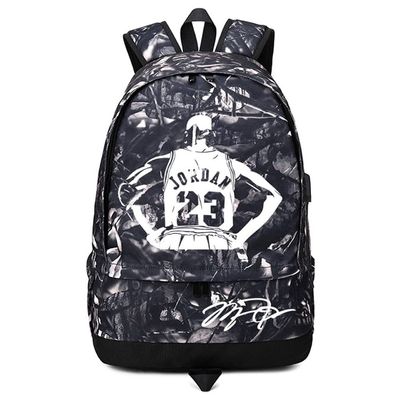 FANwenfeng Basketball Player 23 Ball-Storage Glow-in-the-Dark Backpack, Multifunctional Student Bookbag for Men and Women (G Pattern 1)