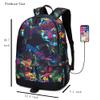 FANwenfeng Basketball Player 23 Ball-Storage Glow-in-the-Dark Backpack, Multifunctional Student Bookbag for Men and Women (G Pattern 1) view 3