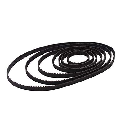 GT2 Timing Belt, 6 mm Wide Rubber Synchronous Belt for 3D Printers and CNC Machines, 2-Pack, 852 mm, Black, 631
