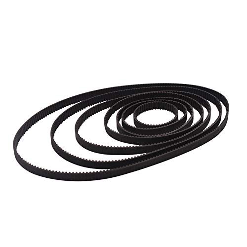 GT2 Timing Belt, 6 mm Wide Rubber Synchronous Belt for 3D Printers and CNC Machines, 2-Pack, 852 mm, Black, 631