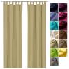 heimtexland Solid Cotton Privacy Curtain, Loop Top, Sand Taupe, 230 x 125 cm view 1