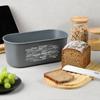 Kesper Bread Box, Melamine and Bamboo, 34 x 14 x 18 cm, Gray/Brown, 58501 view 2