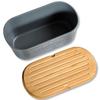 Kesper Bread Box, Melamine and Bamboo, 34 x 14 x 18 cm, Gray/Brown, 58501 view 4