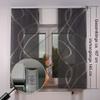 College Ira II Panel Curtain, Set of 2, with Accessories, White-Gray, 170 cm, Silver Panel Carriages view 3