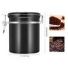 1.5 L Airtight Stainless Steel Coffee Canister, Black view 4
