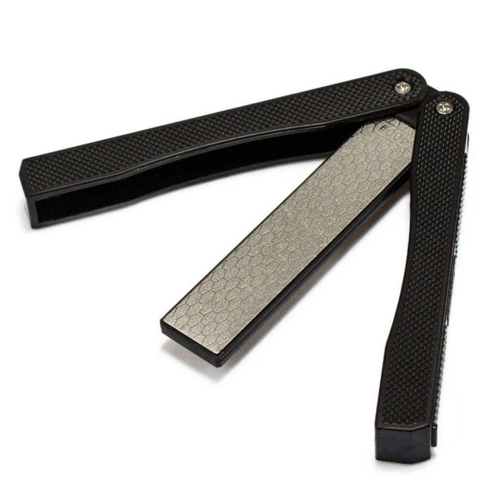 Dtacke Portable Double-Sided Diamond Sharpening Stone, Diafold Sharpener