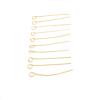 Eye Pins with Long-Lasting 18K Gold Plating, 25 mm, 10 Pieces view 2