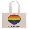 Luxogo Gaylien Rainbow LGBT Pride Beige Grocery Shopping Bag view 1