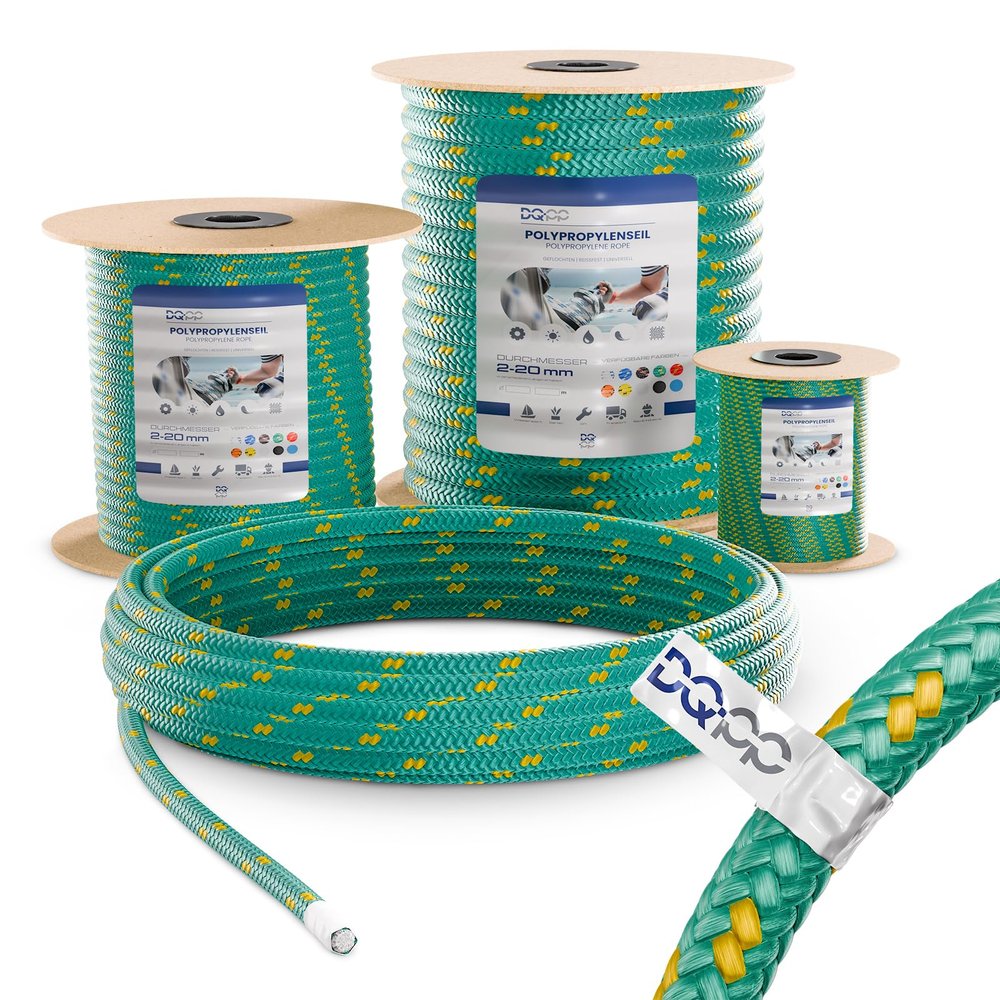 DQ-PP Polypropylene Rope, 5 mm, 80 m, Green
