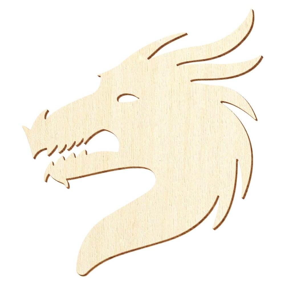 Wooden Dragon Head – Craft Decoration, 5–50 cm, Pack of 100, 42 cm High