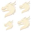 Wooden Dragon Head – Craft Decoration, 5–50 cm, Pack of 100, 42 cm High view 2