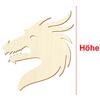 Wooden Dragon Head – Craft Decoration, 5–50 cm, Pack of 100, 42 cm High view 3