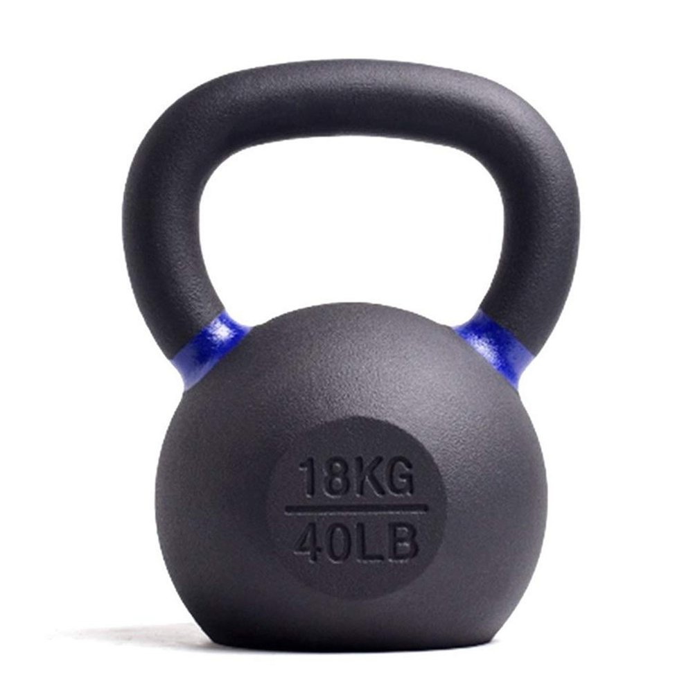 AGYH Heavy-Duty Cast Iron Kettlebell, 18 kg / 39.6 lb, Black
