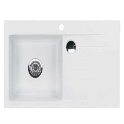systemceram Stema 90 Satin Ceramic Sink, Manual Operation
