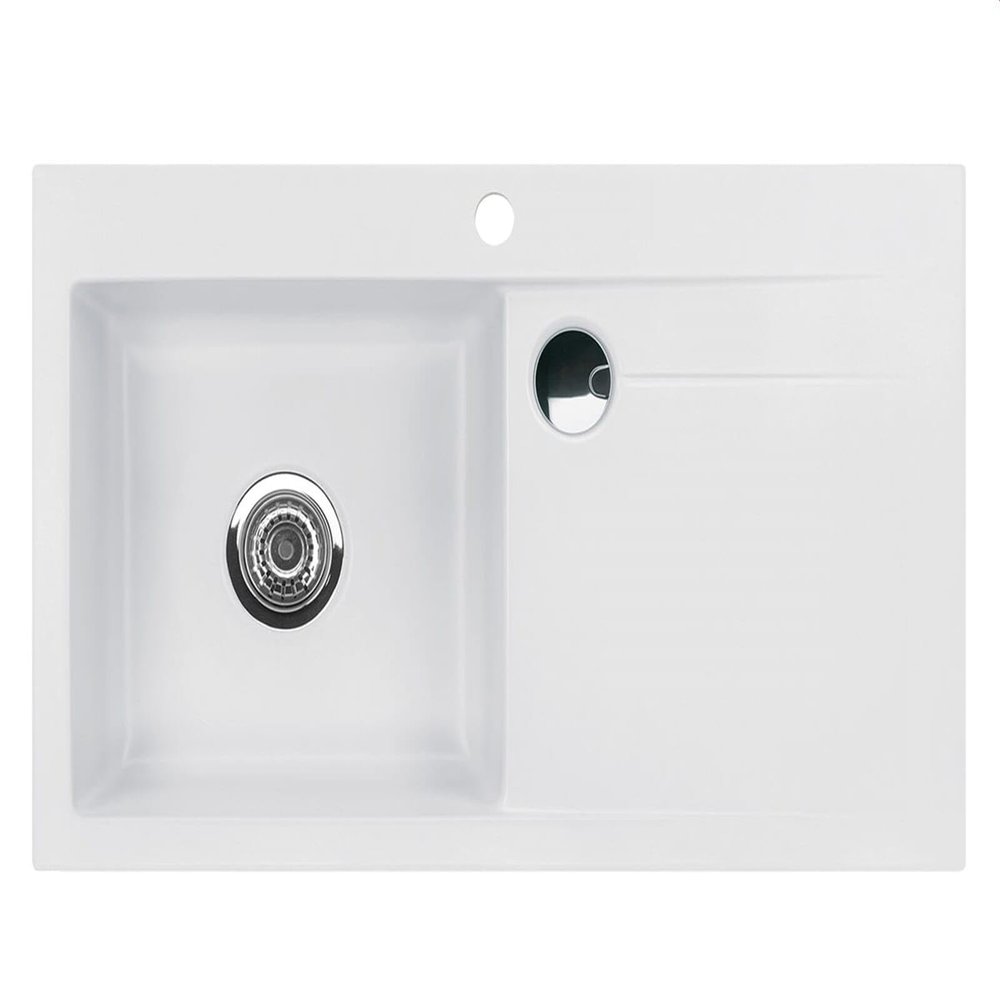 systemceram Stema 90 Satin Ceramic Sink, Manual Operation