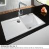 systemceram Stema 90 Satin Ceramic Sink, Manual Operation view 4
