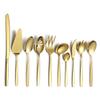 Berglander Gold Serving Utensil Set, 10-Piece Stainless Steel Set with Gold-Titanium Coating view 1