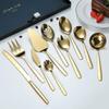 Berglander Gold Serving Utensil Set, 10-Piece Stainless Steel Set with Gold-Titanium Coating view 3