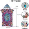Hooded Quick-Dry Beach Poncho Towel, 3D Bohemian Mandala, Style #1 view 3