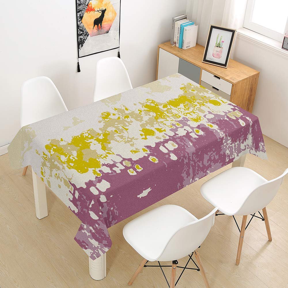 FANSU Waterproof 3D Abstract Watercolor Tablecloth, Red, 140 x 200 cm
